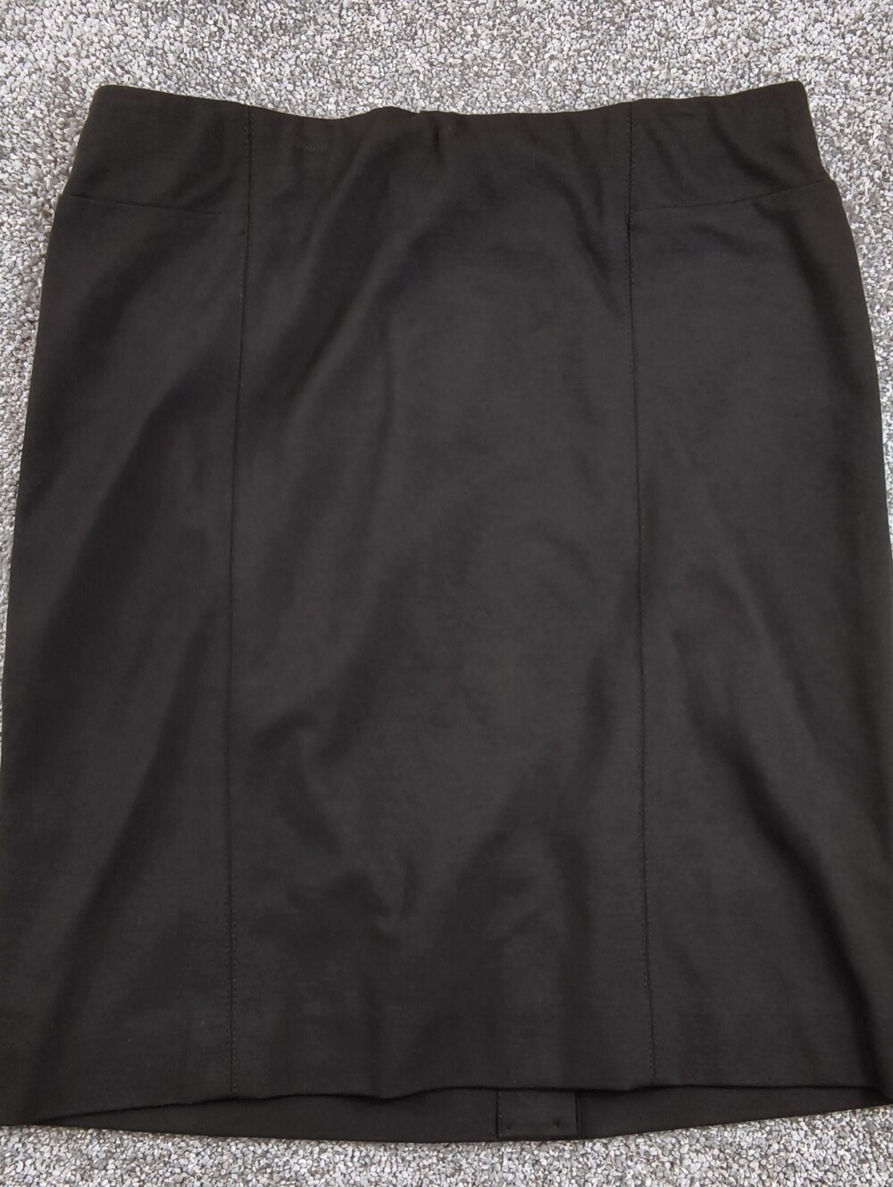 J.Jill Ponte Pencil Skirt XS Petite Brown Knee Length Pull On Slit